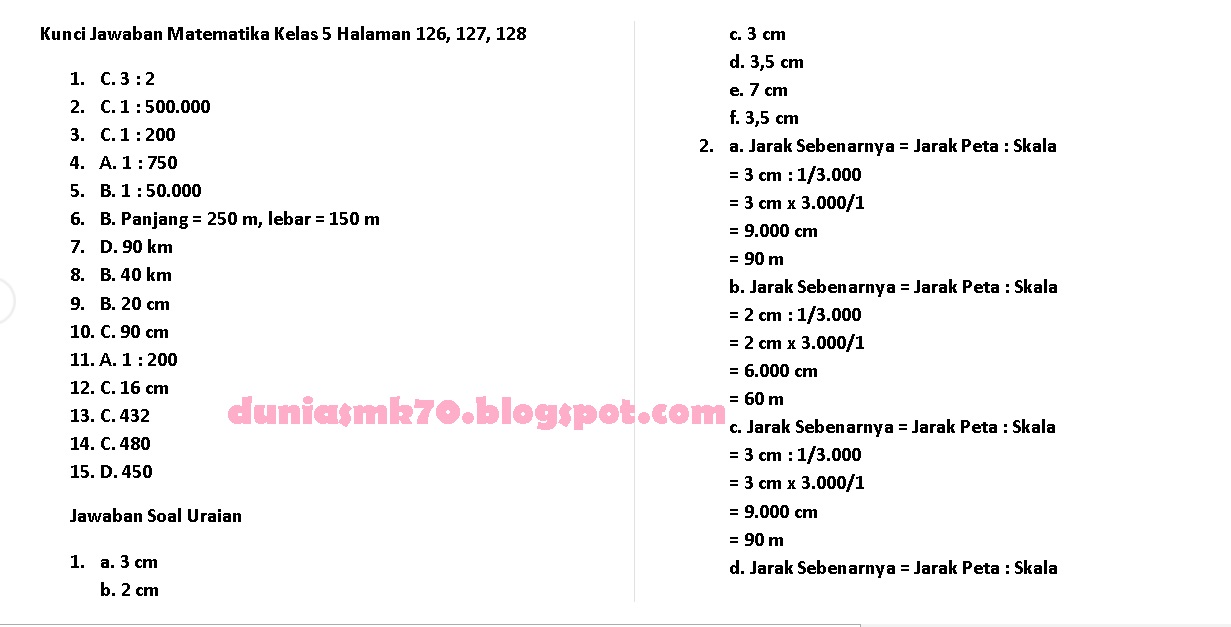 Kunci Jawaban Buku Senang Belajar Matematika Kelas 5 Kurikulum 2013 Revisi 2018 Halaman 106 107 108 109 110 112 113 114 119 120 126 127 128 Dunia Smk