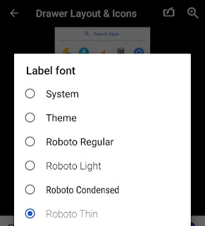 Change Android fonts using Apex Launcher