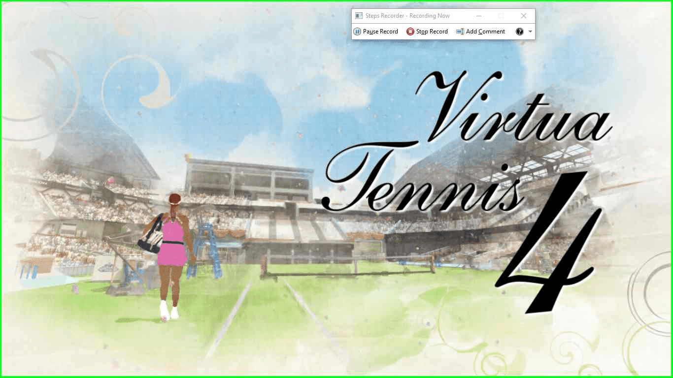 erreur d'équipement de tennis virtuel 4