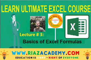 Lecture # 3 Basics of Excel Formulas - Ultimate Excel Course in Urdu Lecture # 3 Basics of Excel Formulas - Ultimate Excel Course in Urdu