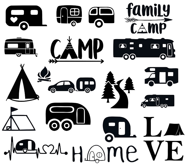 digitalfil: Camping svg,cut files,silhouette clipart,vinyl files,vector ...