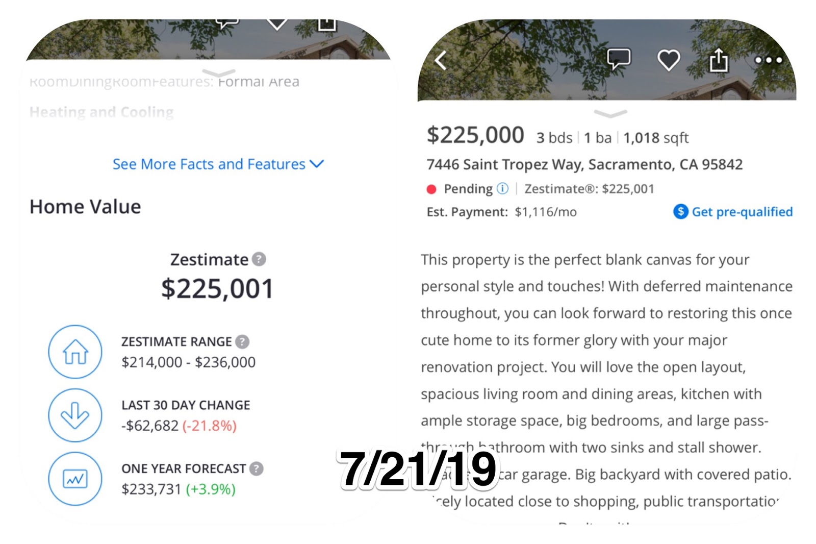 Sacramento Real Estate Blog, by Erin Stumpf A Case Study Zillow