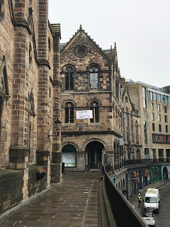 View of Quaker Meeting House from Victoria Terrace, Edinburgh.  Photo by Kevin Nosferatu for the Skulferatu Project
