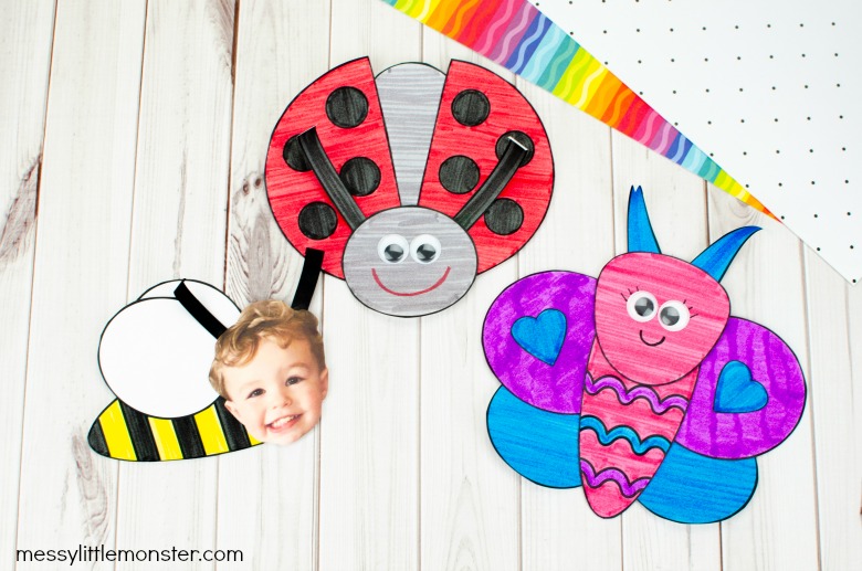 Mix and match Bug crafts by messy little monster