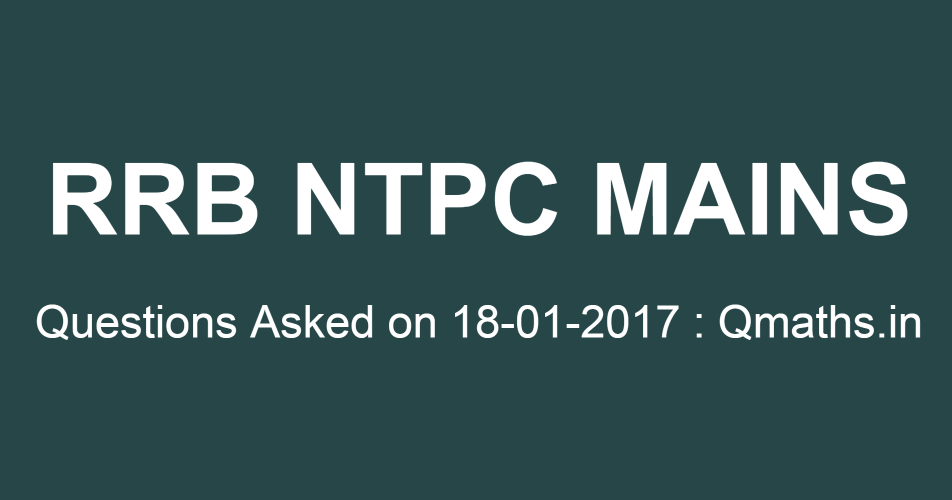 gk questions asked in rrb ntpc 2017