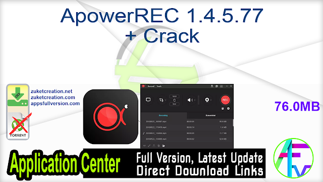 ApowerREC 1.4.5.77 + Crack ApowerREC 1.4.5.77 + Crack