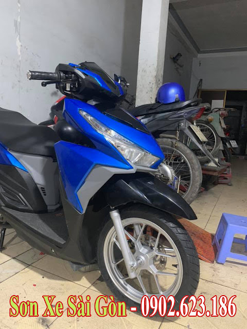 Mẫu Xe Honda Vario sơn phối màu xanh đen cực đẹp