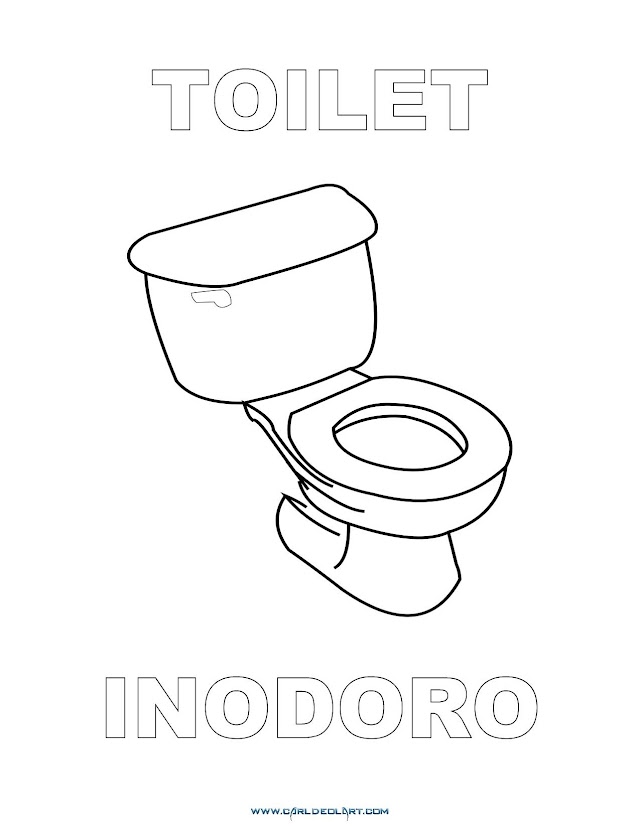 Dibujos Inglés - Español con I: Inodoro - Toilet