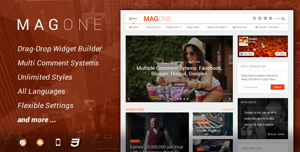 MagOne - V4.2.1 Responsive Newspaper & Magazine Template MagOne latest new version 4.2.1 Responsive Newspaper & Magazine Template