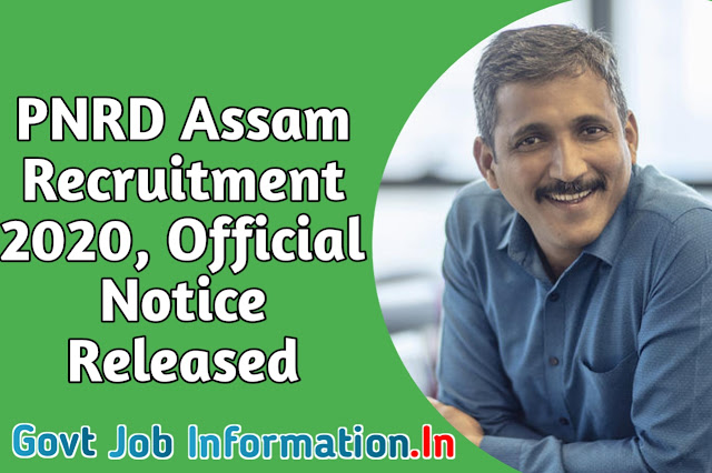 PNRD Assam Recruitment 2020