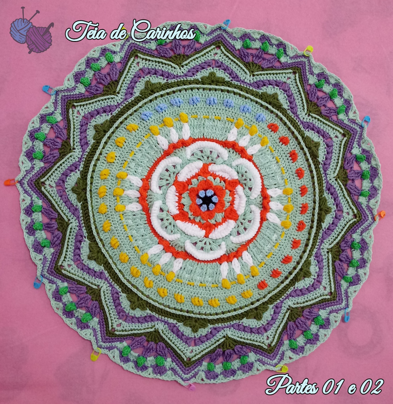 Manta Octagonical da Crystals & Crochet Natal 2020