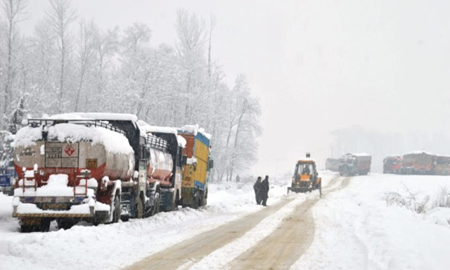 Most parts of Kashmir, including the plains, received fresh snowfall Friday which led to closure of the Srinagar-Jammu national highway, the only all-weather road-link connecting the valley with the rest of the country.