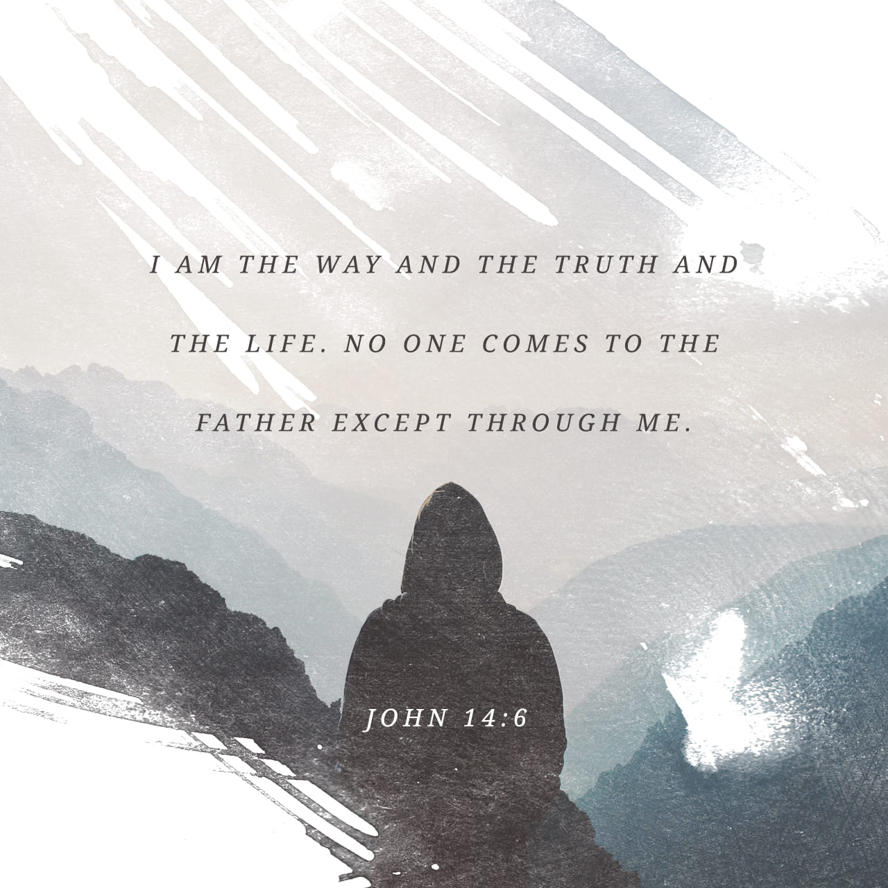Jesus answered, “I am the way and the truth and the life. No one comes to the Father except through me. John 14:6 NIV https://john.bible/john-14-6