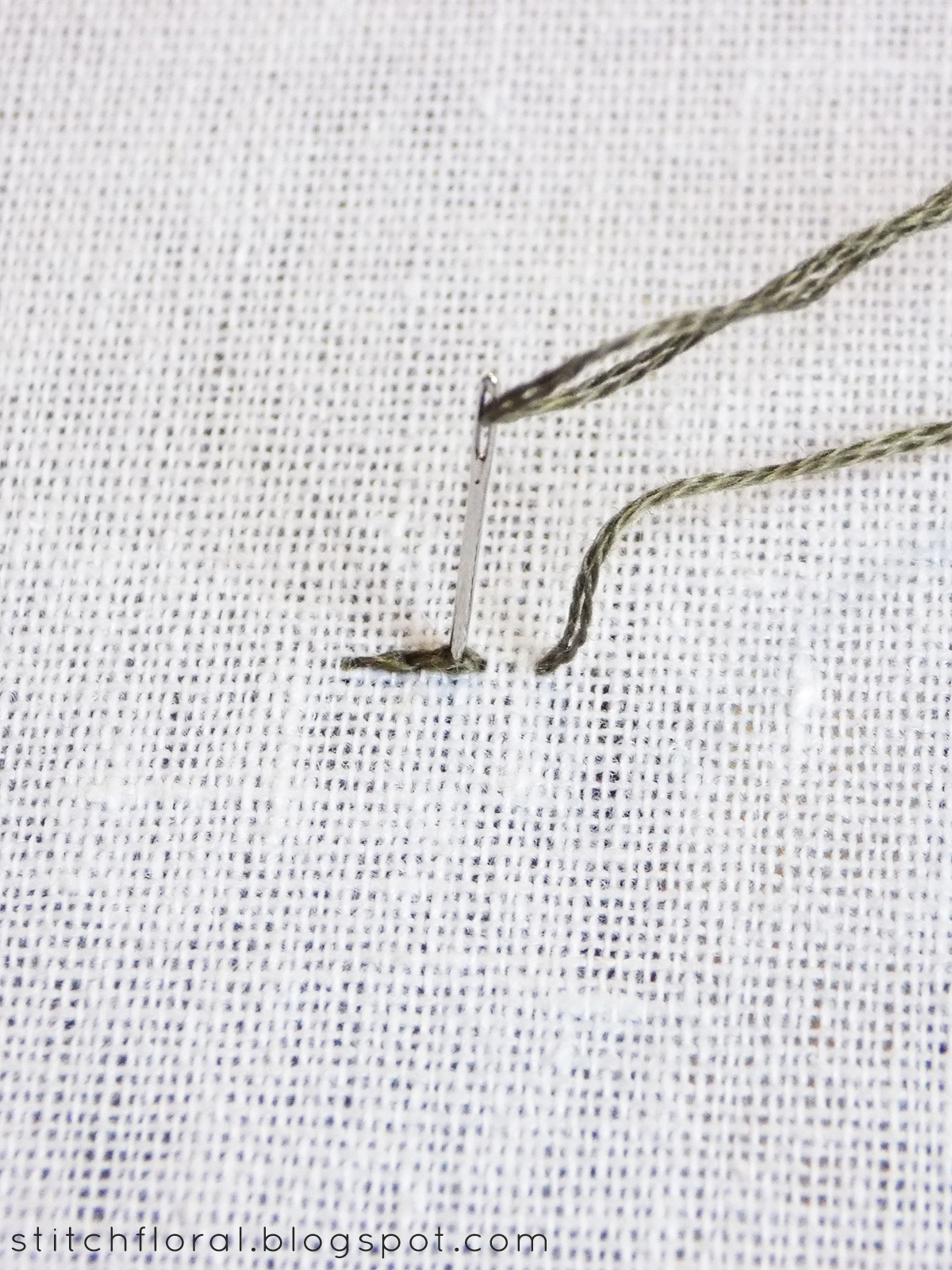 Split back stitch tutorial Stitch Floral