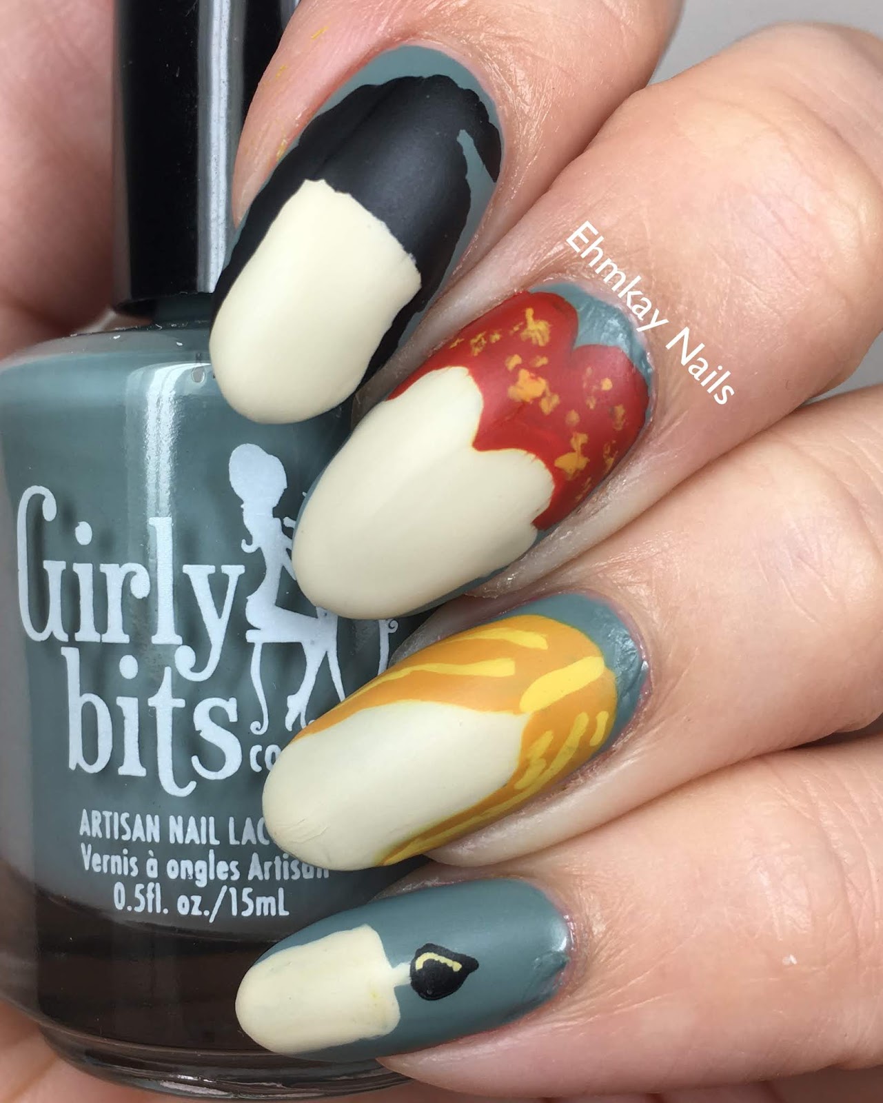 ehmkay nails 13 Days of Halloween Sanderson Sisters Silhouette