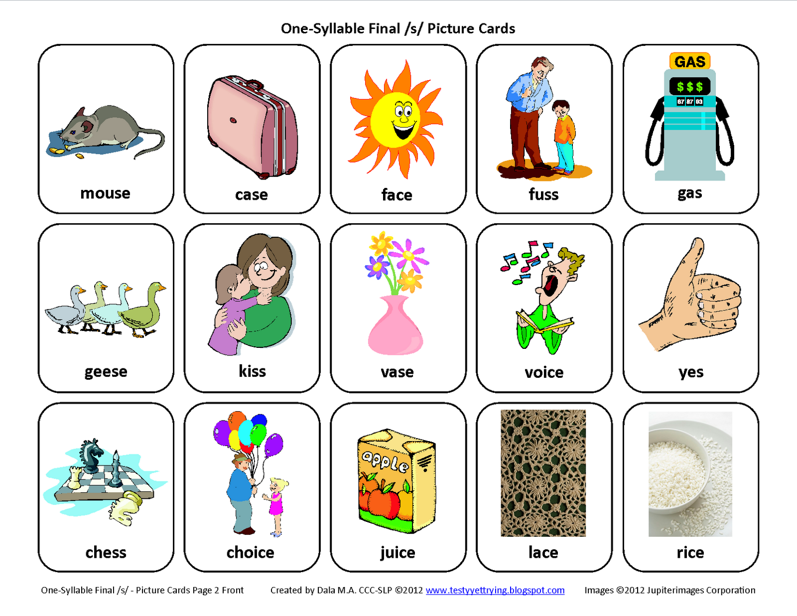speech therapy or words