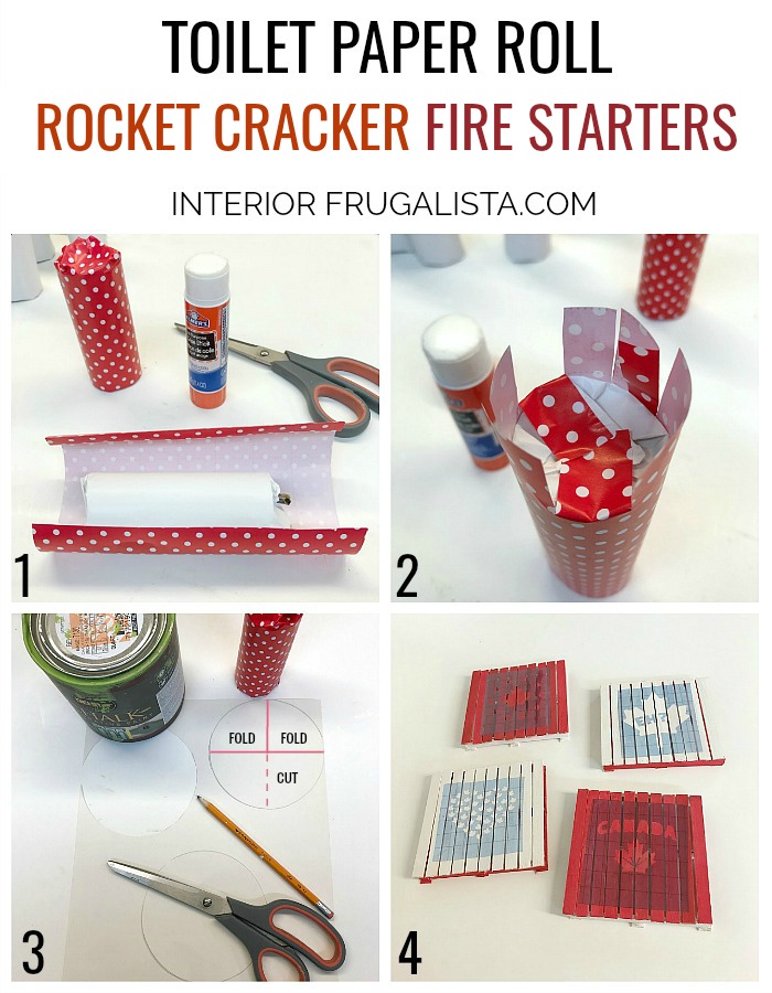 Add some extra fun to your Canada Day OR 4th of July wiener roasts with these DIY Patriotic Toilet Paper Roll Sparkler and Rocket Style Fire Starters!