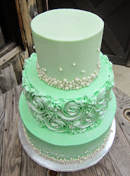 cake mint rose swirl cakes happy brittany congratulations cody finally both together