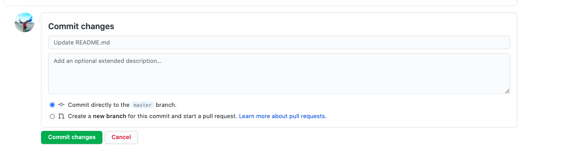 Please commit your changes before merging