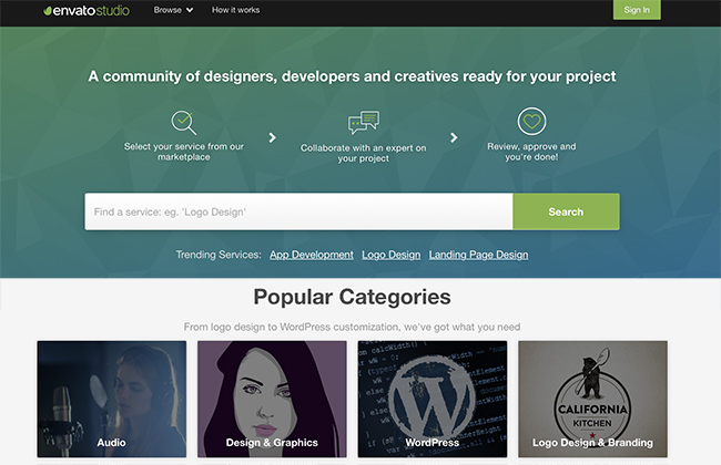 Envato Studio 自由工作者平台