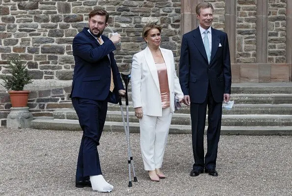 Grand Duke Henri and Duchess Maria Teresa, Hereditary Grand Duke Guillaume and Hereditary Grand Duchess Stephanie, Prince Felix, Princess Claire