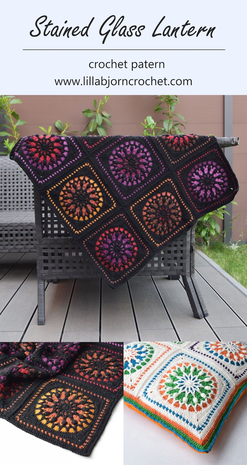 Stained Glass Lantern New Crochet Square Pattern LillaBj rn s stained-glass-lantern-new-crochet-square-pattern-lillabj-rn-s