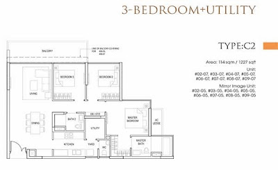 Goodwood Grand 3 bedrooms Floor Plans