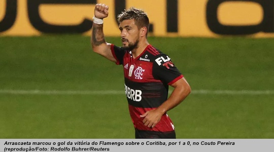 www.seuguara.com.br/Arrascaeta/Flamengo/Coritiba/Brasileirão 2020/