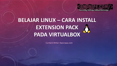 Cara Install Extension Pack Pada VirtualBox