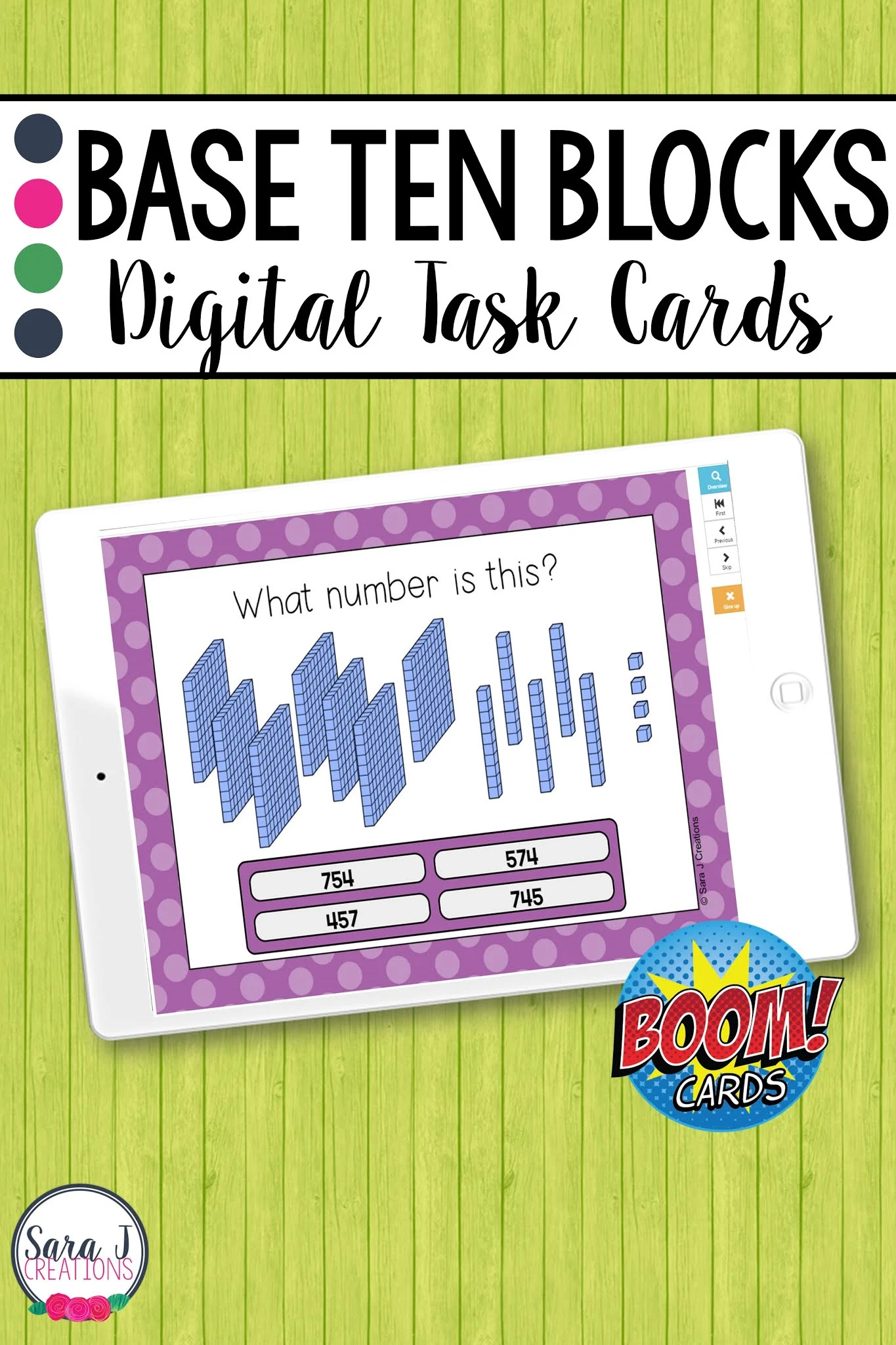 Make digital learning fun with these engaging, no prep Place Value Base Ten Blocks Boom Cards. These digital task cards are perfect for remote learning but can also be used in a traditional classroom on devices such as ipads, tables, Chromebooks, smartboards, and more. Designed for 2nd grade, these place value task cards include numbers up to 1,000.