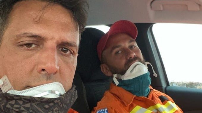 Η σπαρακτική ανάρτηση του Σάββα Πούμπουρα μέσα από το πύρινο μέτωπο στα Βίλια