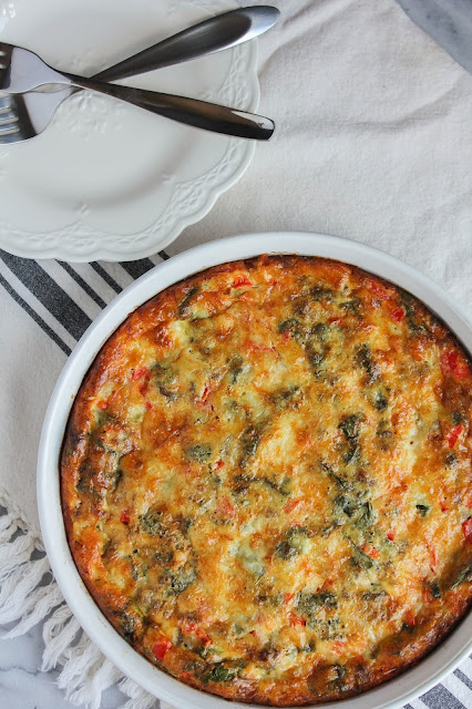 Cheddar & Sausage Frittata | The Chef Next Door #BrunchWeek