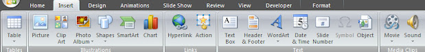 MS PowerPoint  Insert