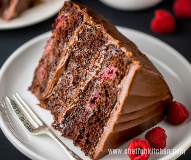 Delicious Chocolate Raspberry Cake