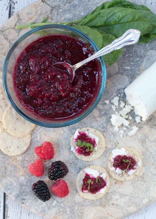 A Less Processed Life What I'm Bringing to Book Club Berry Wine Compote Served With Goat