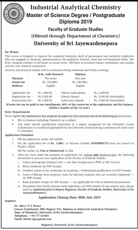 Master of Science Degree TeachMore.lk