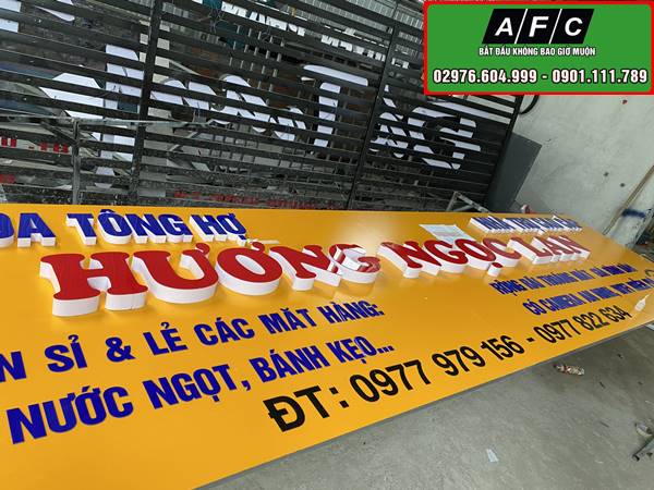 Thi công bảng hiệu alu chữ nổi mica tại Phú Quốc