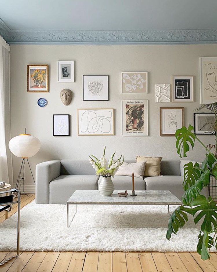 On-Trend Ceilings, Art and Books Galore In A Delightful Danish Home