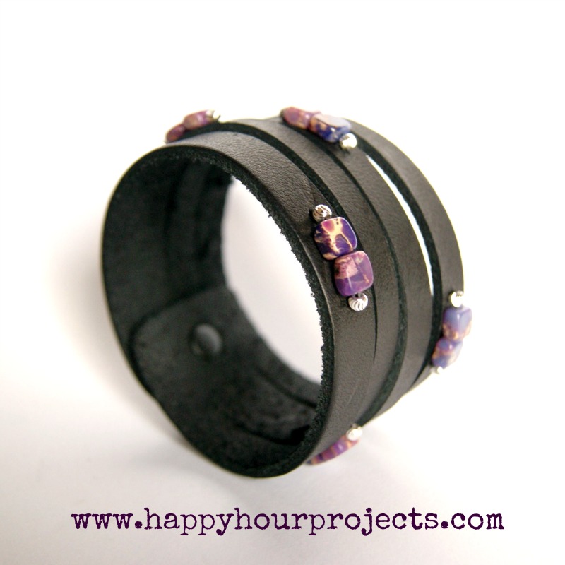 Beaded Leather Cuff Hy Hour Projects Beaded Leather Cuff Hy Hour Projects