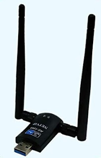 https://blogladanguangku.blogspot.com - Dual Antenna: NETVIP AC1200 (1200Mbps) Dual Band WiFi USB Adapter driver: