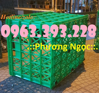 Sóng nhựa rỗng HS022, sọt nhựa 8 bánh xe, sọt nhựa đẩy hàng Be6b40ddb30e4a50131f