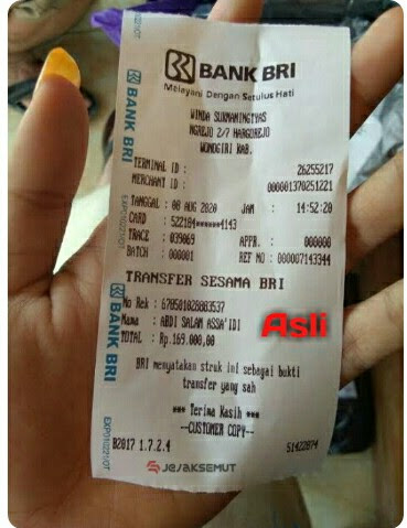 Contoh Bukti Transfer Bri Asli Atau Palsu Ini Ciri Cirinya Jejaksemut