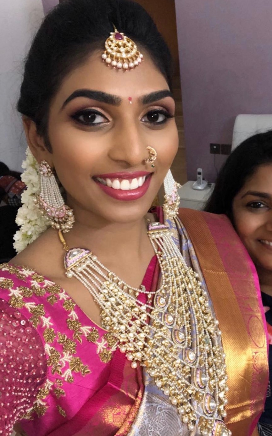 Bride in Polki Satlada Haram Jewellery Designs