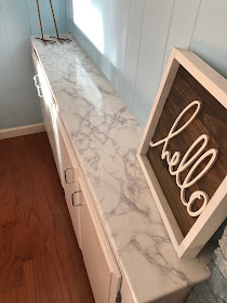 Faux marble counter top - easy and inexpensive