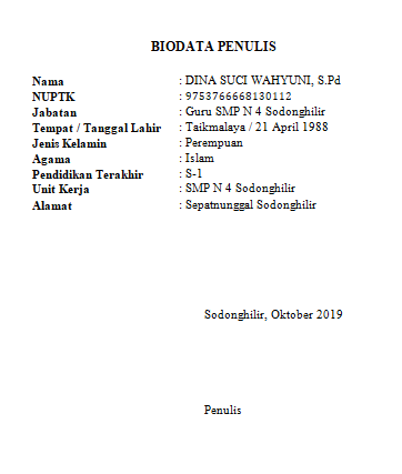 Contoh Laporan Best Practice Pkp Smp Bahasa Inggris Seputar Laporan