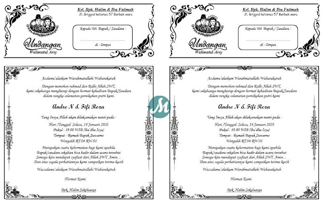 35+ Contoh Undangan Walimatul Ursy yang Bisa di Edit