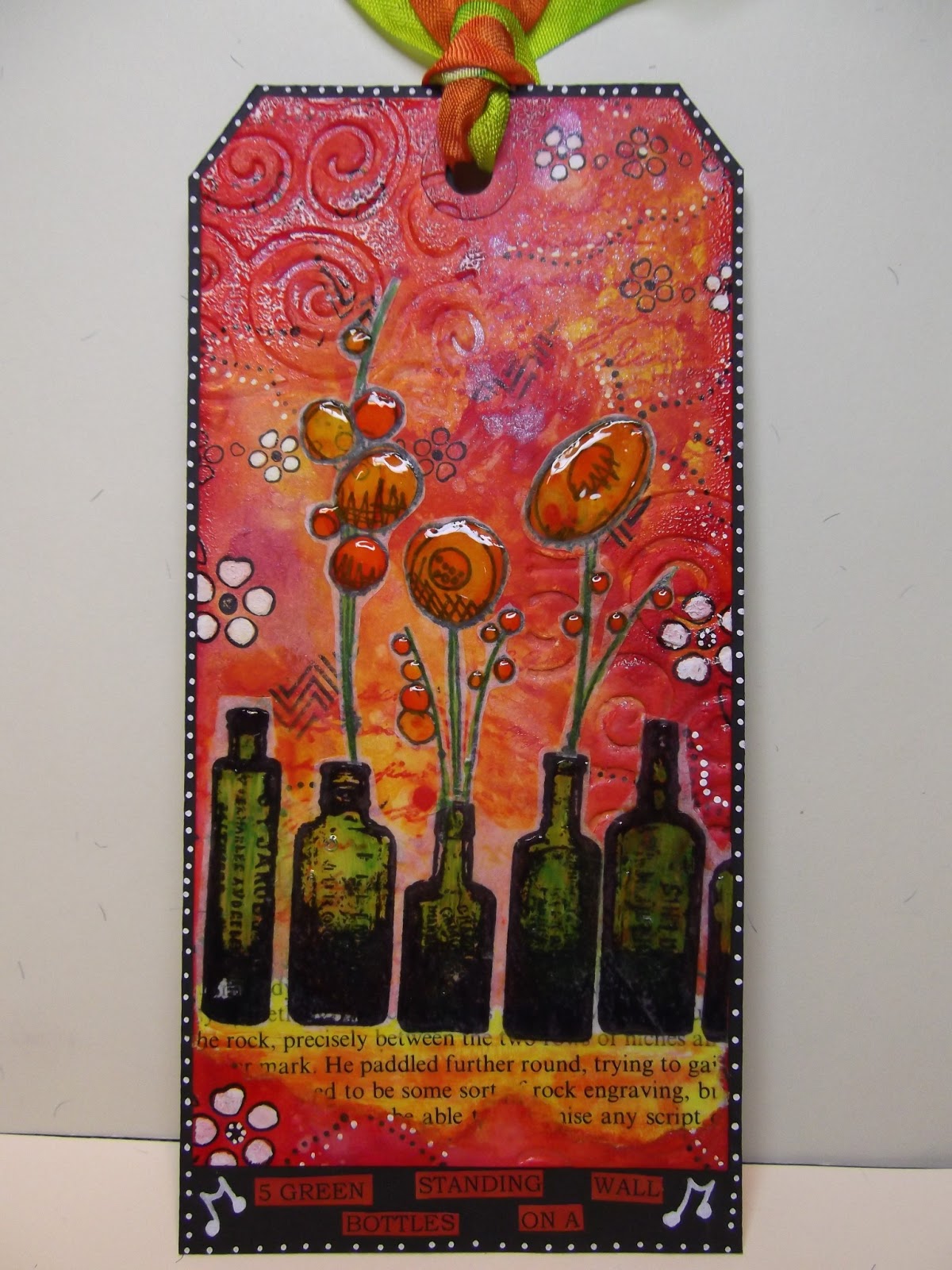 Kezzy's Crafty Journey 5 Green Bottles Standing on a Wall!!!!!!!!!!!!