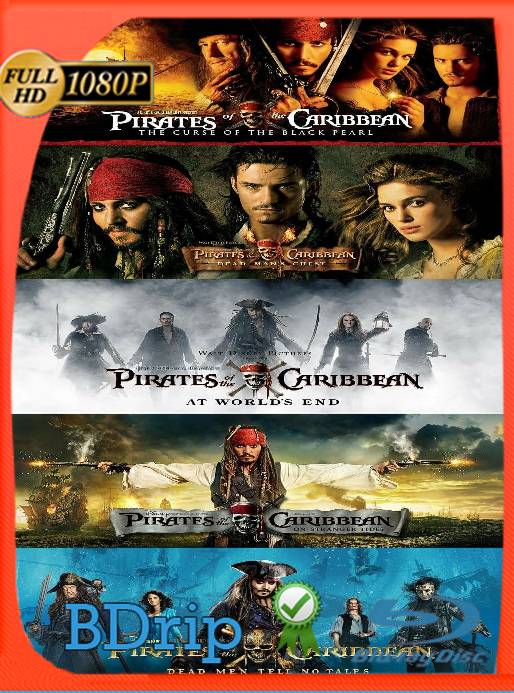 Piratas Del Caribe Saga (2001-2011) BDRip [1080p] [Latino] [GoogleDrive] [RangerRojo]