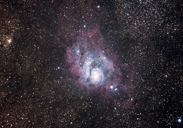 M8 - The Lagoon Nebula - Astrophotography with Telescope and Canon Rebel XSi
