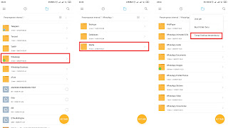 menelusuri status whatsapp di internal memory